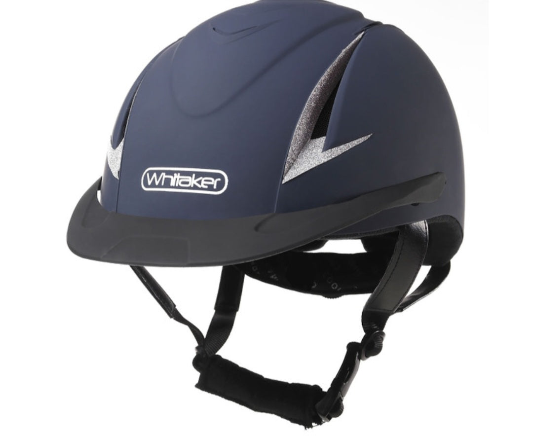 Whitaker NRG riding hat navy silver sparkle