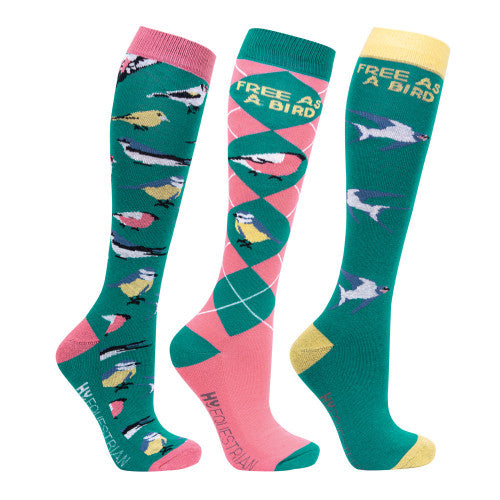 Hy Equestrian Free As A Bird Socks (Pack of 3)