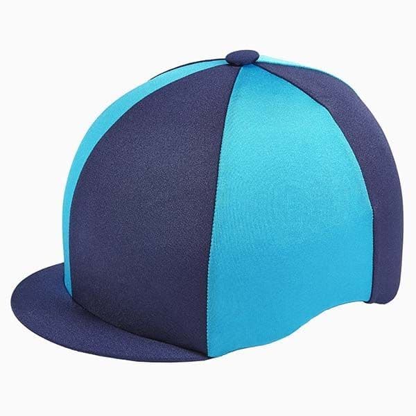 Capz Quartered Lycra Hat Cover Turquoise/Purple