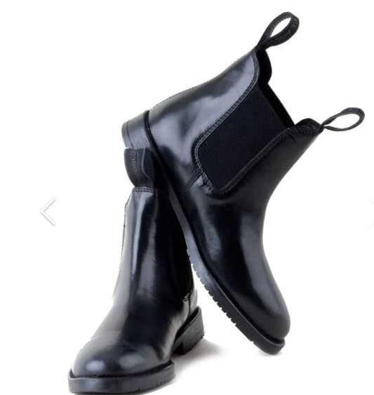 Rhinegold classic leather Jodhpur boots black